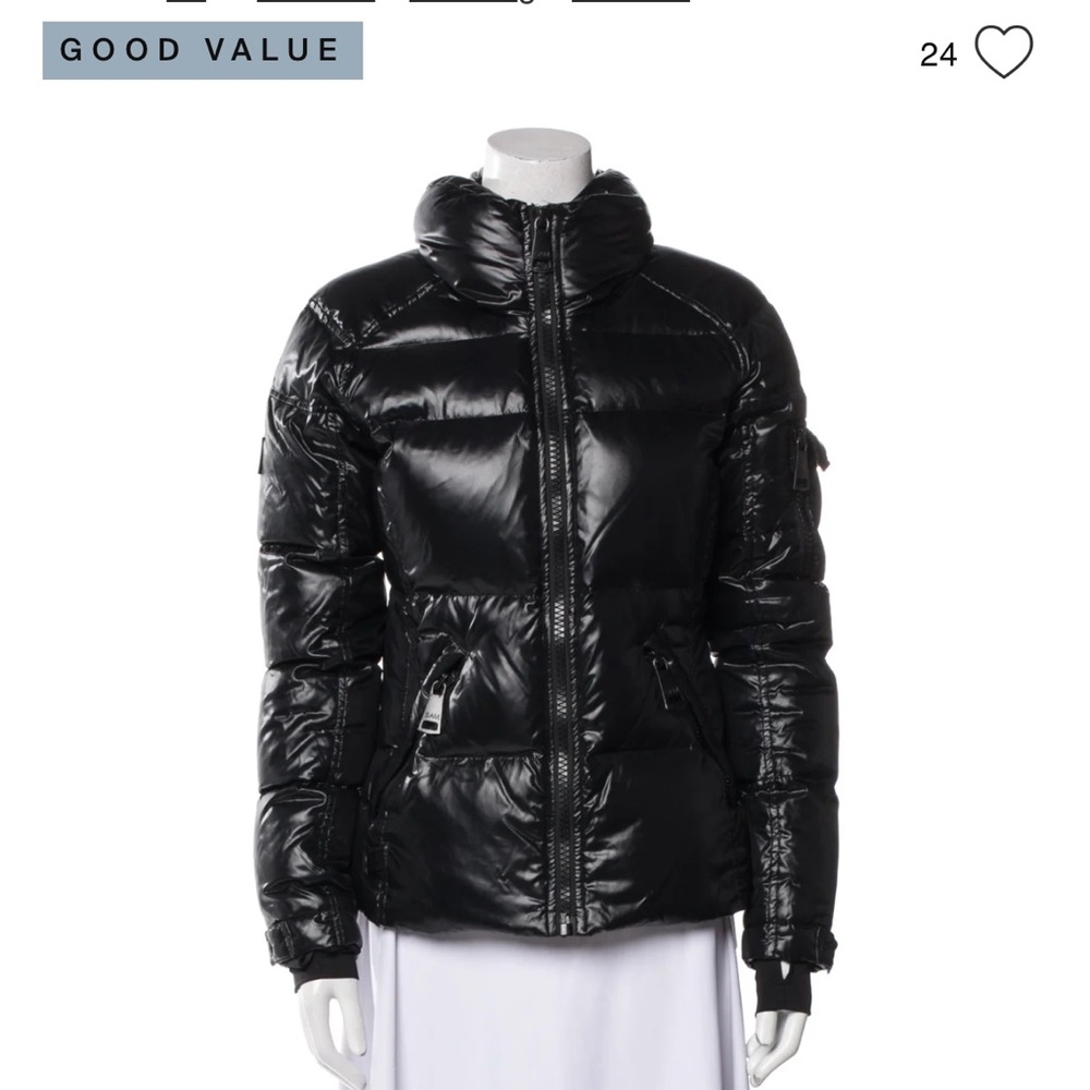 SAM. Shiny Black Puffer Jacket